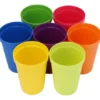 Taza de plástico reutilizable de 7 uds